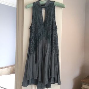 Sage green lace dress
